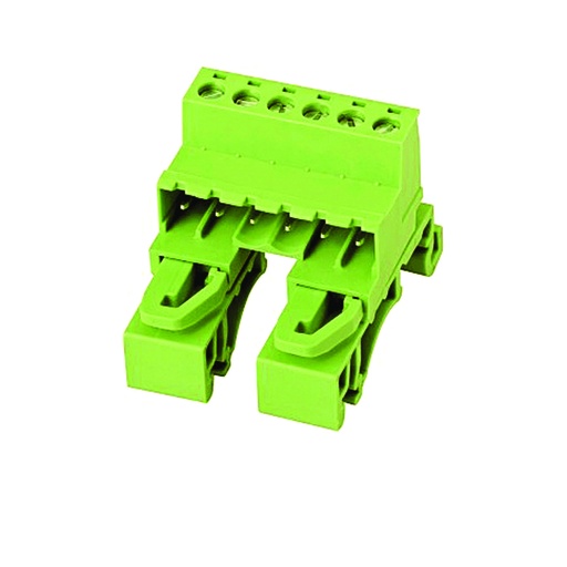 [ASIWJ2EDGURK-5.0-10P] 10 Position DIN Rail Mount Pluggable Connector 5 mm Pitch, Screw Clamp