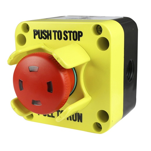[SLA11NPNC002] Emergency Stop Push Button With Enclosure, 1 NC Contact, Push Pull, 40mm Head