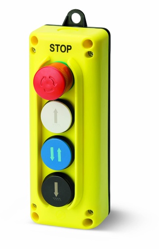 [TLP4.A] 4 Button Pendant Station, E-Stop, Up, Common, Down Buttons